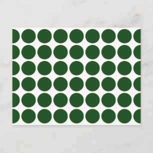 Green Polka Dots on White Briefkaart