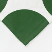 Green Polka Dots on White Fleece Deken (Hoek)