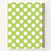Green Polka Dots, Polka Dot Pattern, Jouw naam Notitieboek (Achterkant)