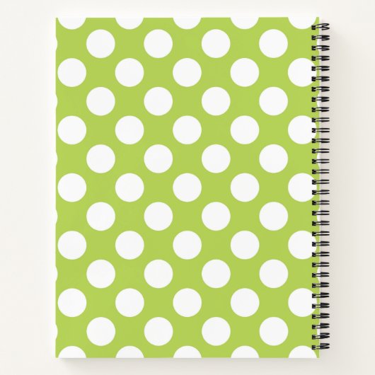 Green Polka Dots, Polka Dot Pattern, Jouw naam Notitieboek (Achterkant)