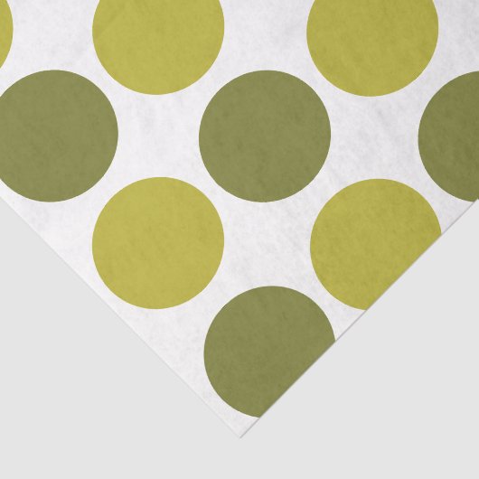 Green Polka Dots Tissuepapier (Detail)
