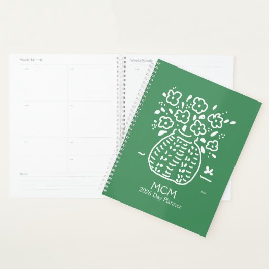 Green Posy Vase Planner (Display)