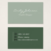 Green Professional Business Card (Devant & derrière)