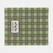 Green Pset Deer Cabin Fleece Deken (Voorkant (Horizontaal))