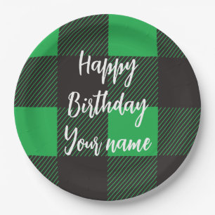 Green Pset Happy Birthday Papieren Bordje