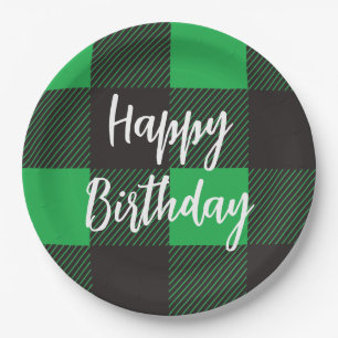Green Pset Happy Birthday Papieren Bordje