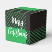 Green Pset Pattern Merry Kerstry Bedankdoosjes (Achterkant)