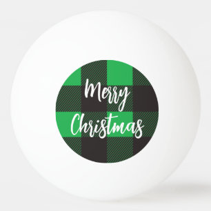 Green Pset Pattern Merry Kerstry Pingpongballen
