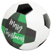 Green Pset Pattern Merry Kerstry Voetbal (Drie kwart)