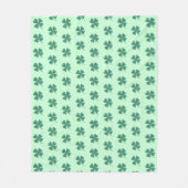 Green Pset Shamrock Four-Leaf Clover Pattern Fleece Deken (Voorkant)