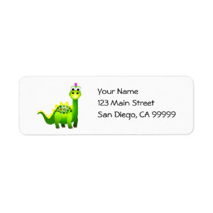 Green Punk Dino Etiket