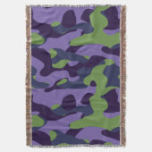 Green Purple and Blue Camo abstract Deken (Voorkant Verticaal)