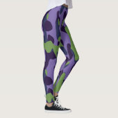 Green Purple and Blue Camo abstract Leggings (Rechts)
