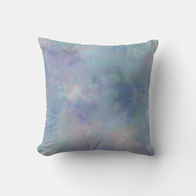Green Purple Pink Misty Watercolor Background Kussen (Voorkant)