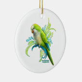 Green Quaker Parrot Keramisch Ornament (Rechts)
