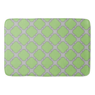 Green Quatrefoil Badmat