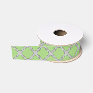 Green Quatrefoil Grosgrain Lint