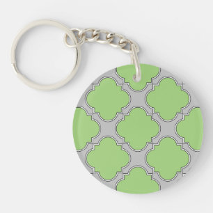 Green Quatrefoil Sleutelhanger