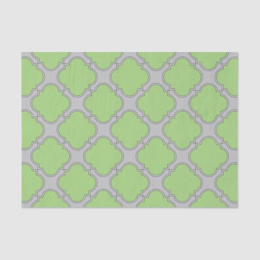 Green Quatrefoil Tissuepapier (Voorkant)