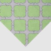 Green Quatrefoil Tissuepapier (Detail)