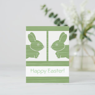 Green Rabbits Easter Briefkaart