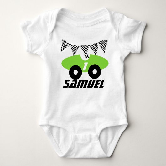 Green Race Car Romper (Voorkant)