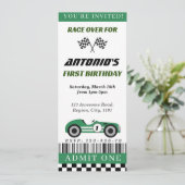 Green Race Invitation Kaart (Staand voorkant)