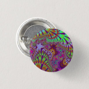 Green Rainbow Melt Ronde Button 3,2 Cm