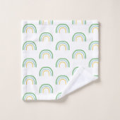 Green Rainbow Painting Irish Pattern Towel set Bad Handdoek (Wasdoekje)