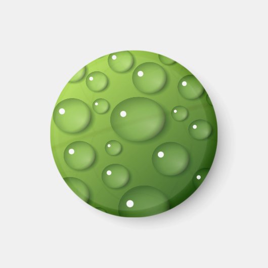Green Raindrop Pattern Magneet (Voorkant)