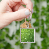 Green Raindrop Pattern Sleutelhanger (Hand)