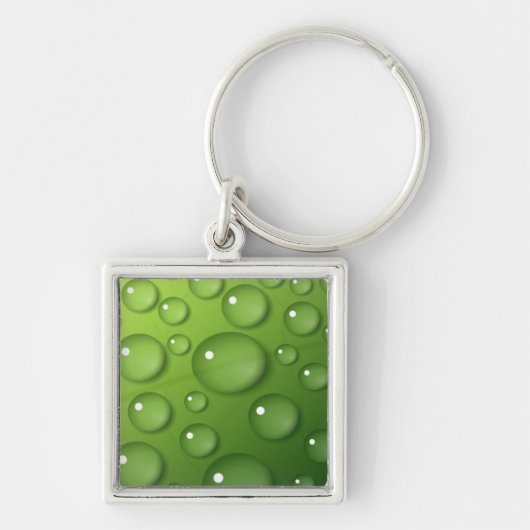 Green Raindrop Pattern Sleutelhanger (Voorkant)