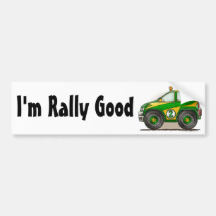 Green Rally Car I'm Rally Good Bumpersticker