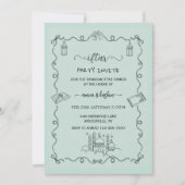 Green Ramadan Bow doodle ramadan iftar invitation Kaart (Voorkant)