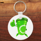 Green Recycling Bin Sleutelhanger (Voorkant)