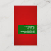 Green Red Attractive Visitekaartje (Achterkant)