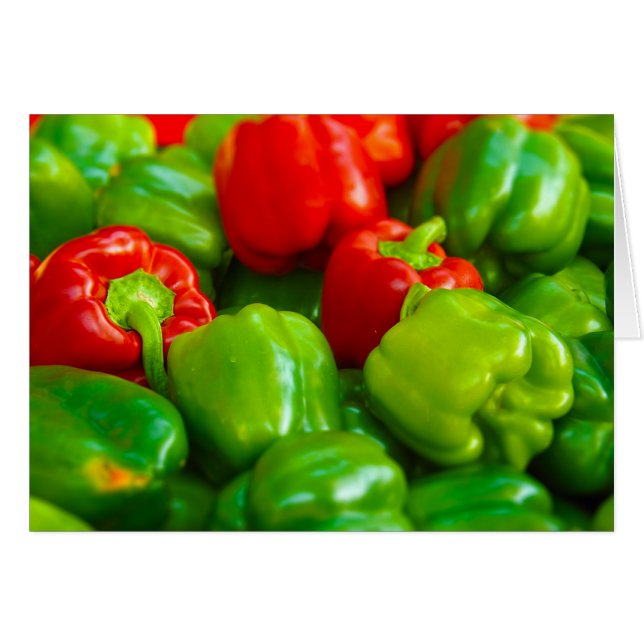 Green Red Bell Peppers City Farmer's Market KC (Devant horizontal)