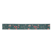 Green Red Berries Pine Kerstmis Pattern Lint (Voorkant)