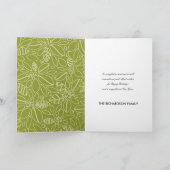 GREEN RED BERRIES WATERVERF CHRISTMAS BLESSED KAART (Binnen)