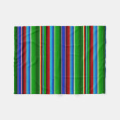 Green Red Blue Mexican Sarape Fleece Deken (Voorkant (Horizontaal))