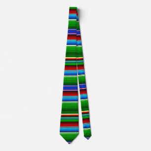 Green Red Blue Mexican Sarape Stropdas