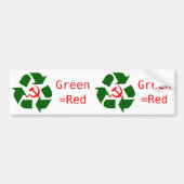 Green=Red Bumpersticker (Voorkant)