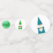 Green & Red Christmas Gnomes Confetti (Devant)