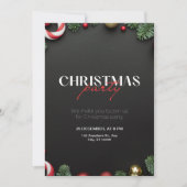 Green Red Christmas Invitation Noël (Devant)