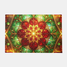 Green Red Decorative Holiday Doormat Deurmat