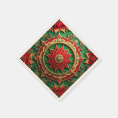 Green Red Decorative Holiday Napkin Servet (Hoek)