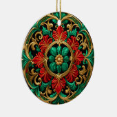 Green Red Decorative Holiday Ornament (Rechts)