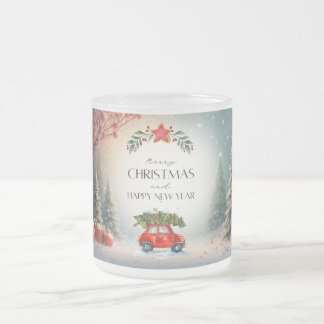 Green&red festive Christmas mug2025 Matglas Koffiemok