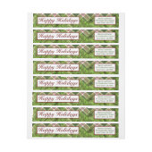 Green Red Pset & Pine Branch Prettige feestdagen (Vel)