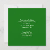 Green Red White Holly Invitation de vacances (Dos)